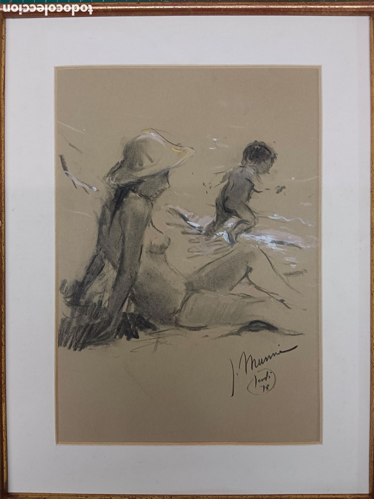 Arte: &nbsp;JOSEP MUNN&Eacute; GRAUPERA (1933) dibujo a pastel 78'