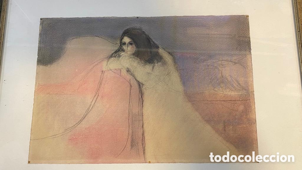 Arte: Pastel, Luis Marsans, Albertine 1966. - Foto 3