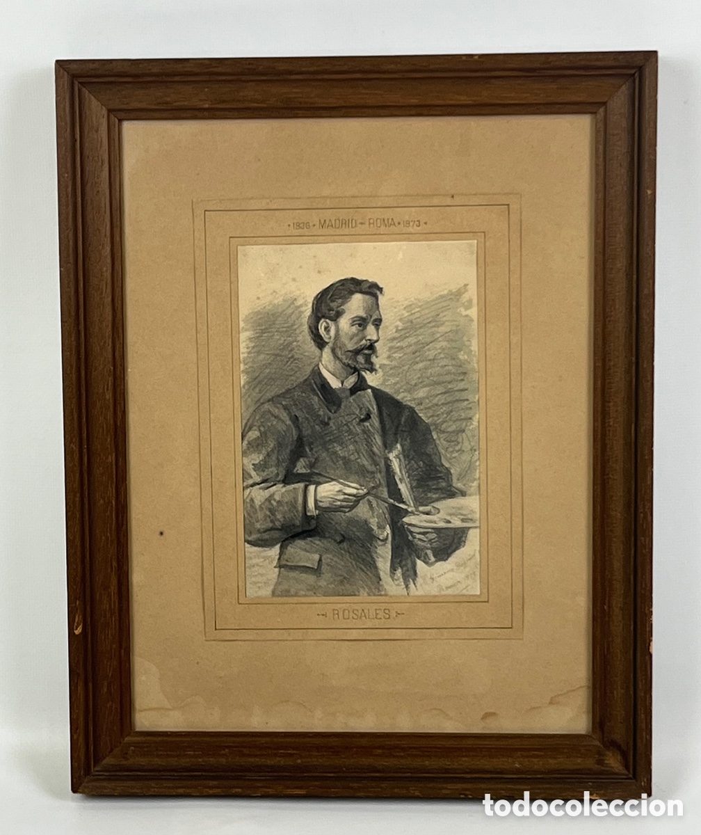 Art: EUGENIO GIMENO REGNIER (X&Agrave;TIVA 1848 - MADRID 1920), RETRATO DEL PINTOR EDUARDO ROSALES, ROMA 1873