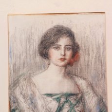 Arte: ANTONIO ESTEVE SENIS (VALENCIA 1882-1925) CARBONCILLO Y PASTEL (35 X 24,5)
