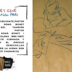 Arte: DIBUJO DE ROMÀ BONET GINÉ (SAN SEBASTÍIÁN 1944) HIJO DEL PINTOR BARCELONÉS ROMÀ BONET I SINTES