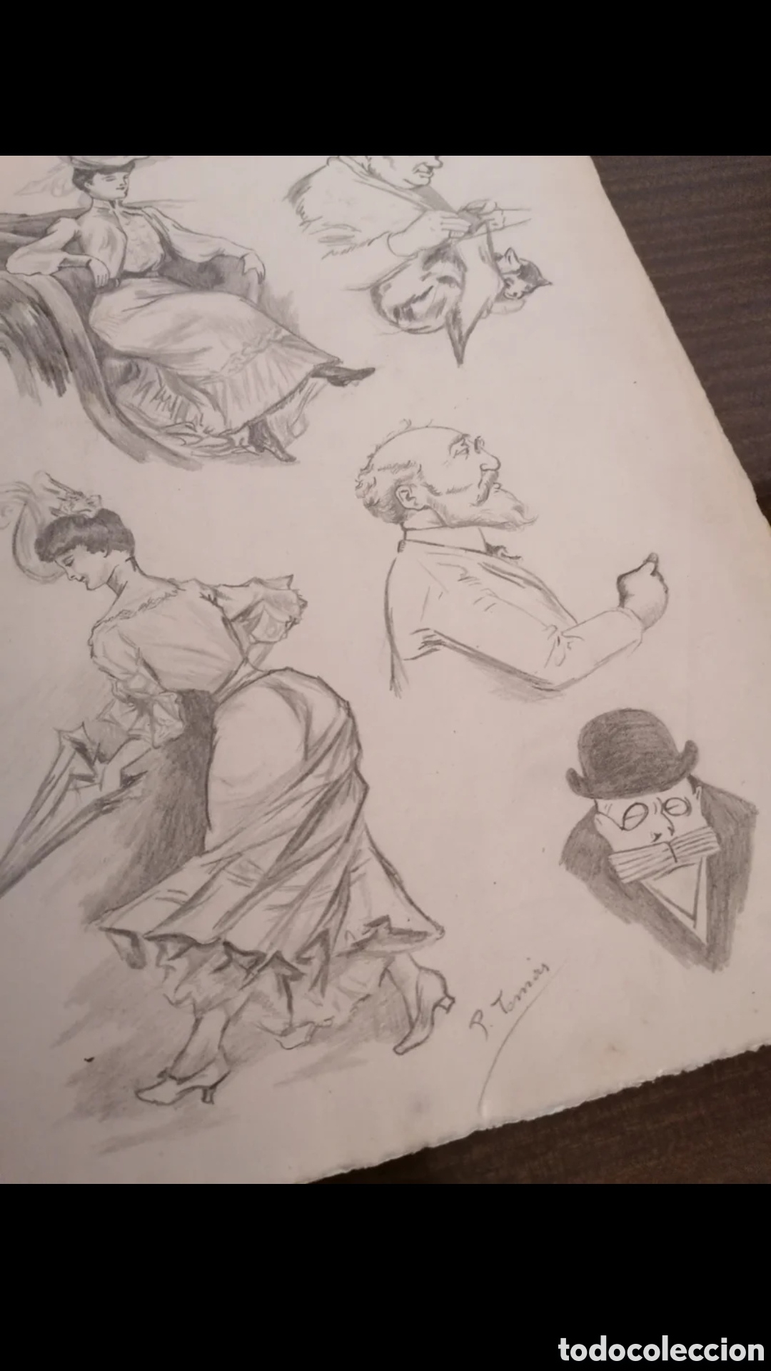 Arte: Dibujo antiguo a l&aacute;piz - Foto 3