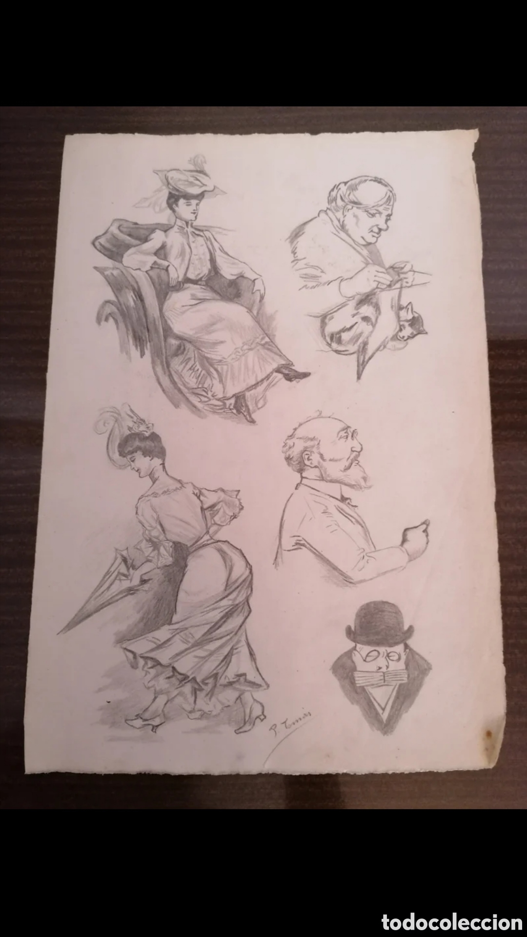 Arte: Dibujo antiguo a l&aacute;piz - Foto 1