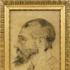 Arte: MARIANO FORTUNY Y MARSAL (REUS 1838 - ROMA 1874) RETRATO CARBONCILLO SOBRE PAPEL.