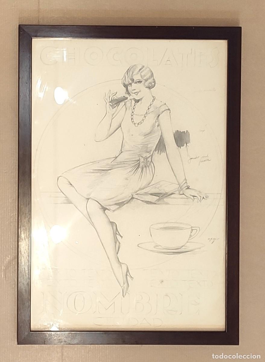 Arte: Prueba de cartel publicitario de Jab&oacute;n de G&eacute;za Zcolt, de la segunda mitad del siglo XX. Firmado.
