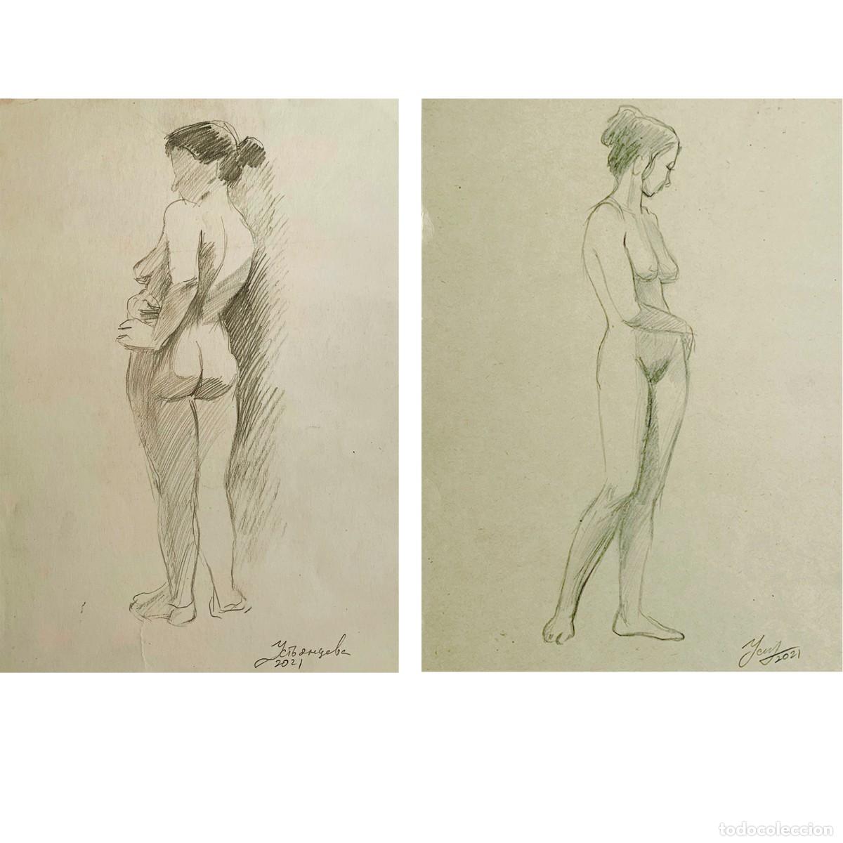 pinturas con una imagen de una mujer desnuda, 2 - Compra venta en  todocoleccion