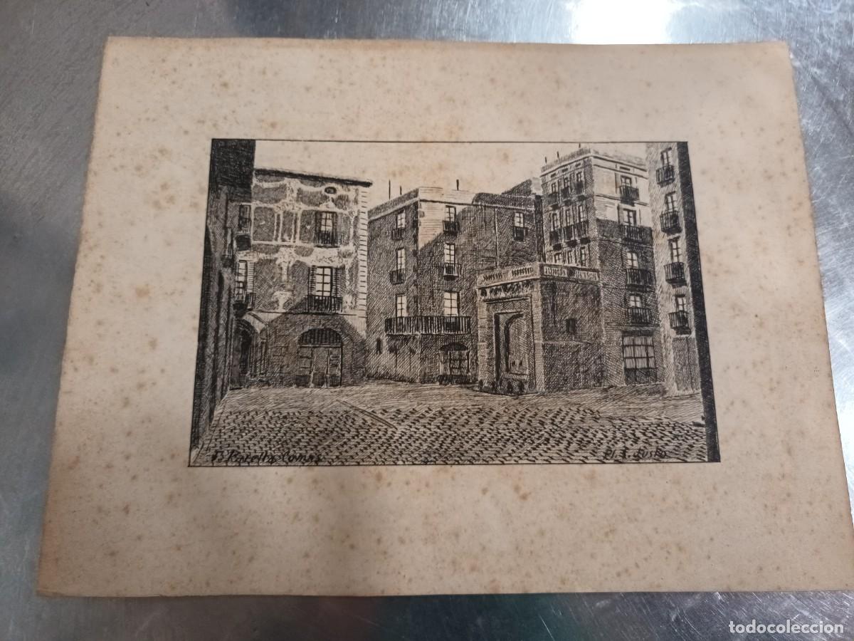 Arte: Dibujo a pluma de Parella Comas - Foto 1