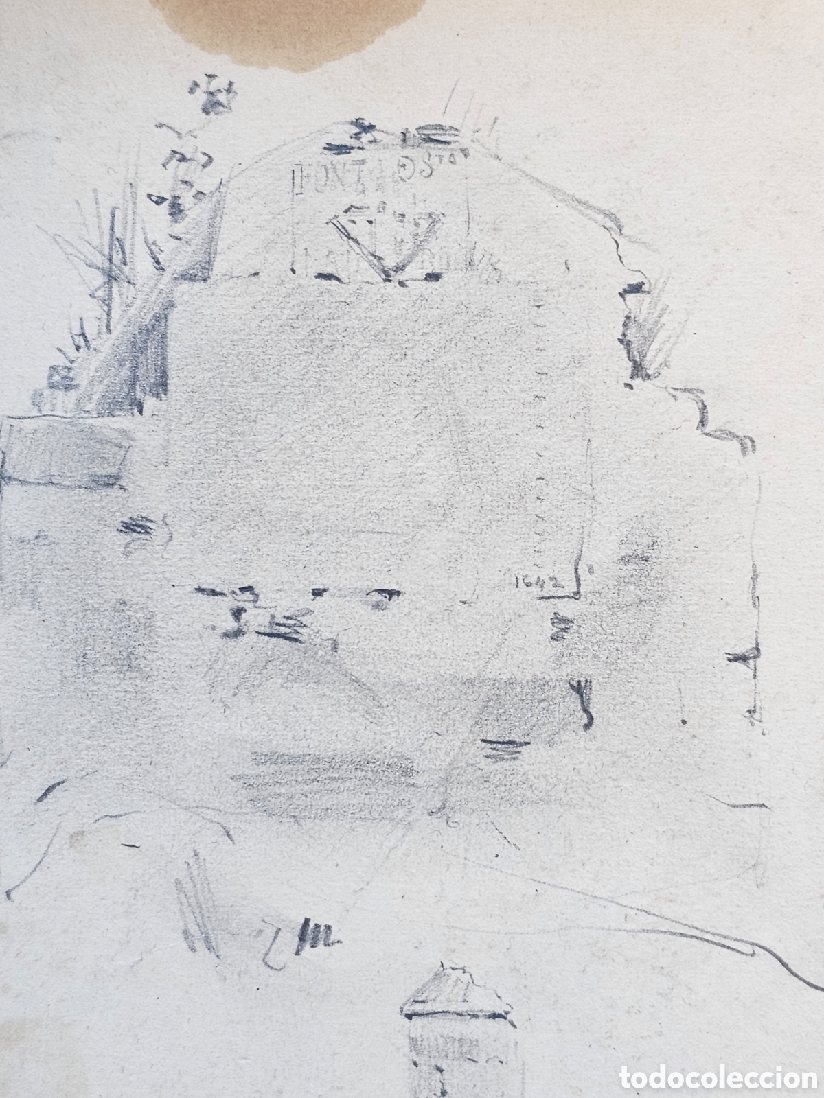 Arte: Boceto a l&aacute;piz de 1914 ? Catll&agrave;? - Foto 3