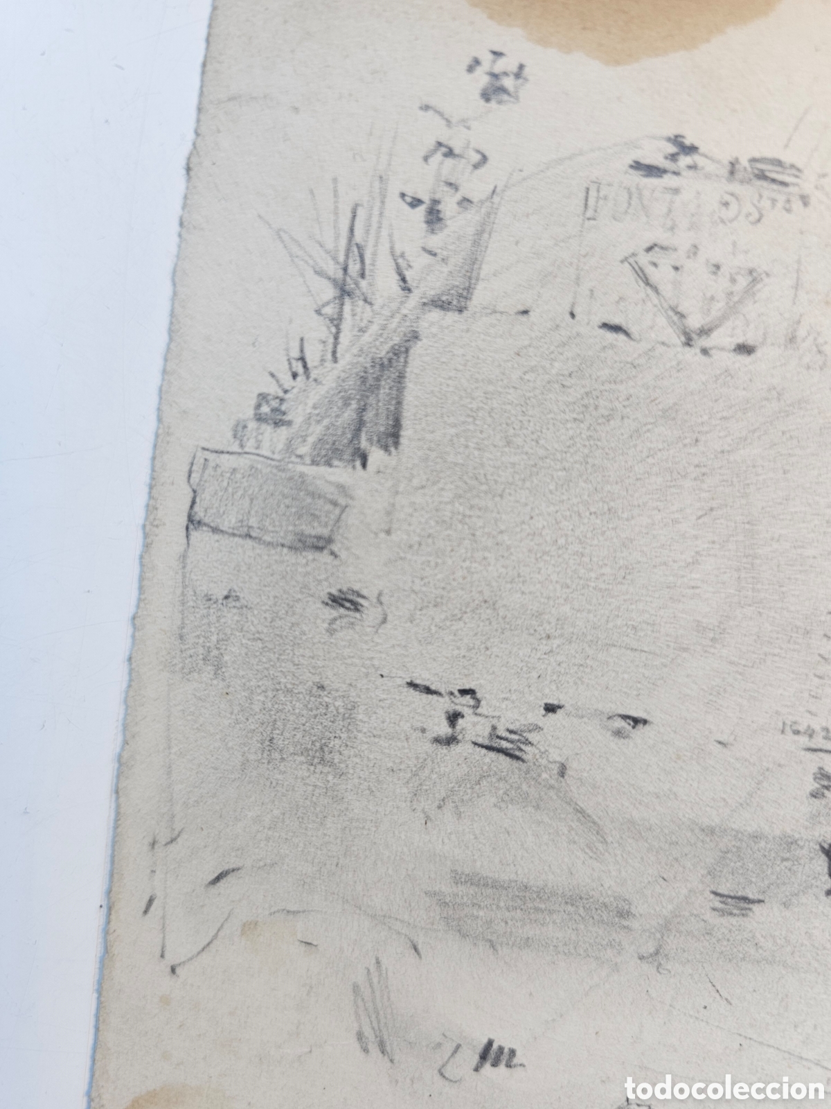 Arte: Boceto a l&aacute;piz de 1914 ? Catll&agrave;? - Foto 7