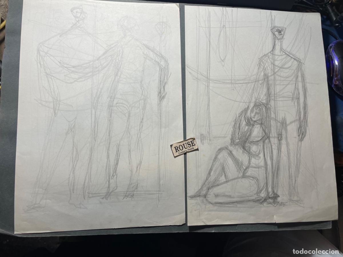 Kunst: VANGUARDIAS VALENCIA -ANTIGUO DIBUJO JOSE MARCELO BENEDITO ,GRUPO ''Z'' -GRUPO PARPALL&Oacute; - VALENCIA