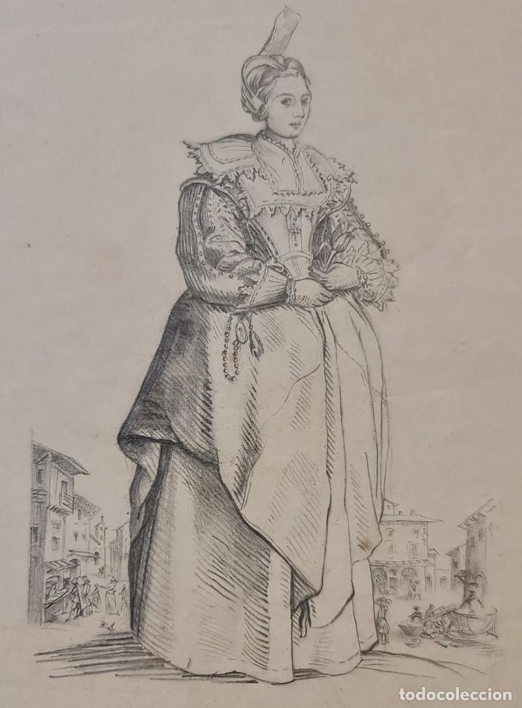 Arte: JACQUES CALLOT Nancy (1592 / 1635) &rdquo;La noblesse&rdquo; - Foto 3