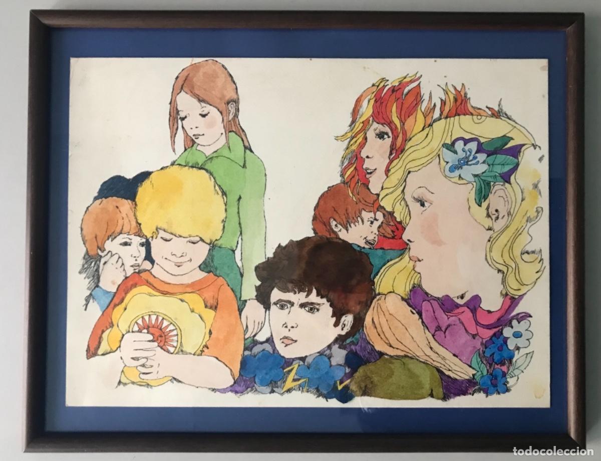 Arte: Boada, ilustraci&oacute;n original 1972, catalogada. - Foto 8