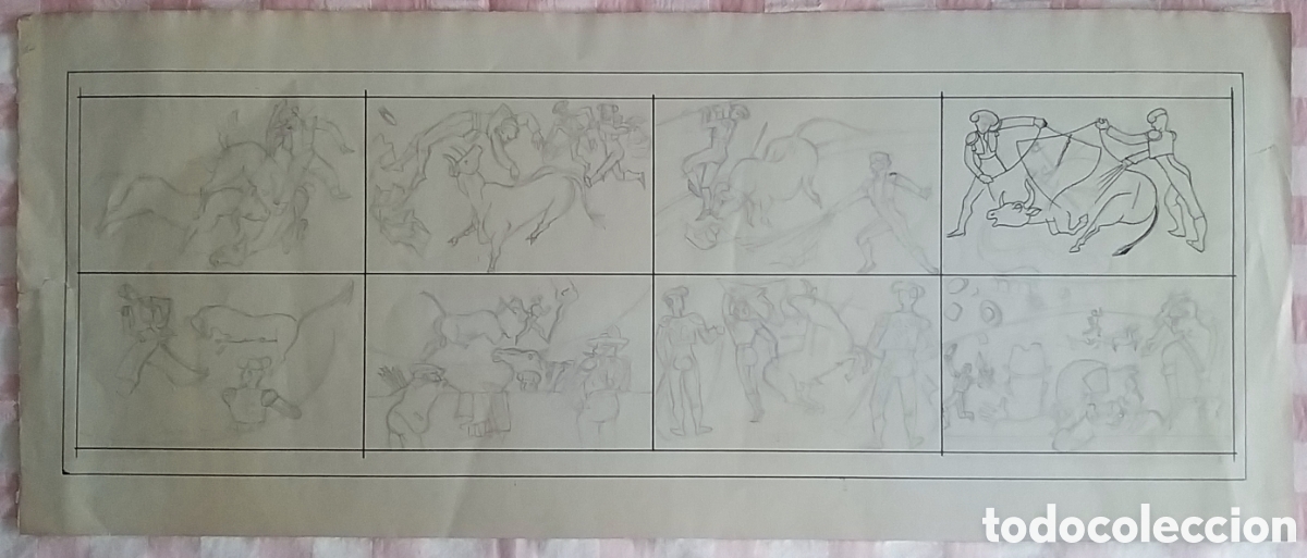 Arte: Dubujo escenas taurinas. Copia bronces &Aacute;ngel Ferrant