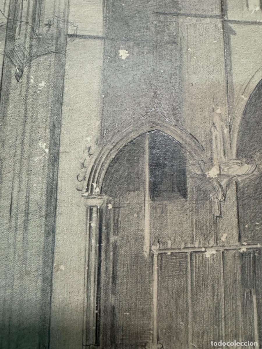 Arte: DIBUJO 24x32 ANONIMO Catedral - Foto 5