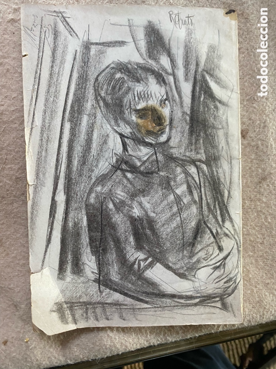 Arte: Pedro mozos retrato y libro - Foto 1