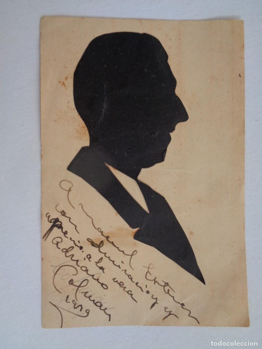 Art: PEQUE&Ntilde;O RETRATO DE SE&Ntilde;OR A BASE DE CARTULINA RECORTADA , 1919