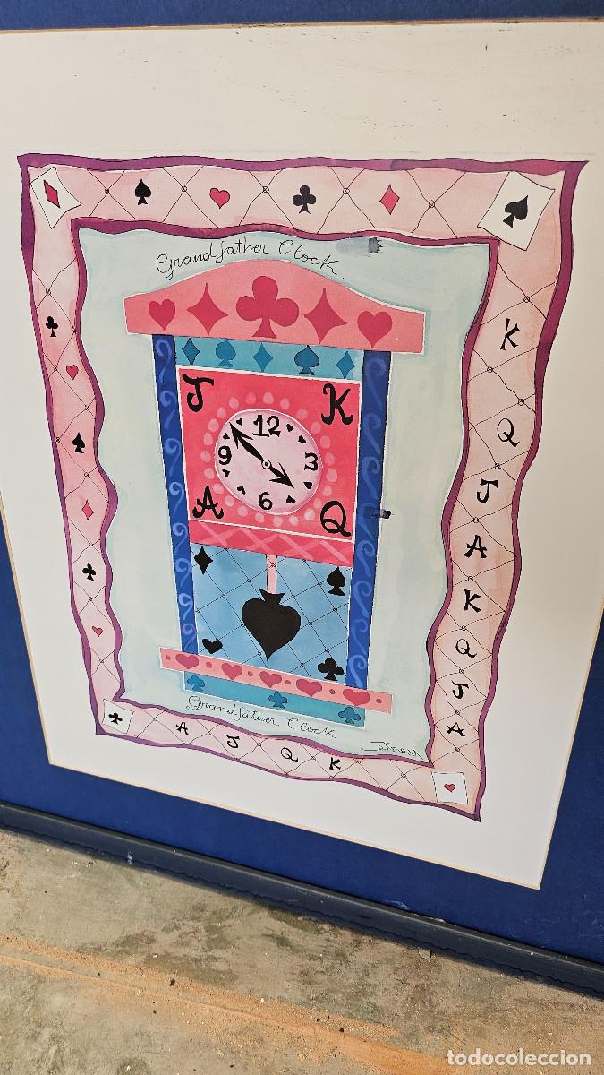 Arte: cuadro con dibujo de un reloj - Foto 1