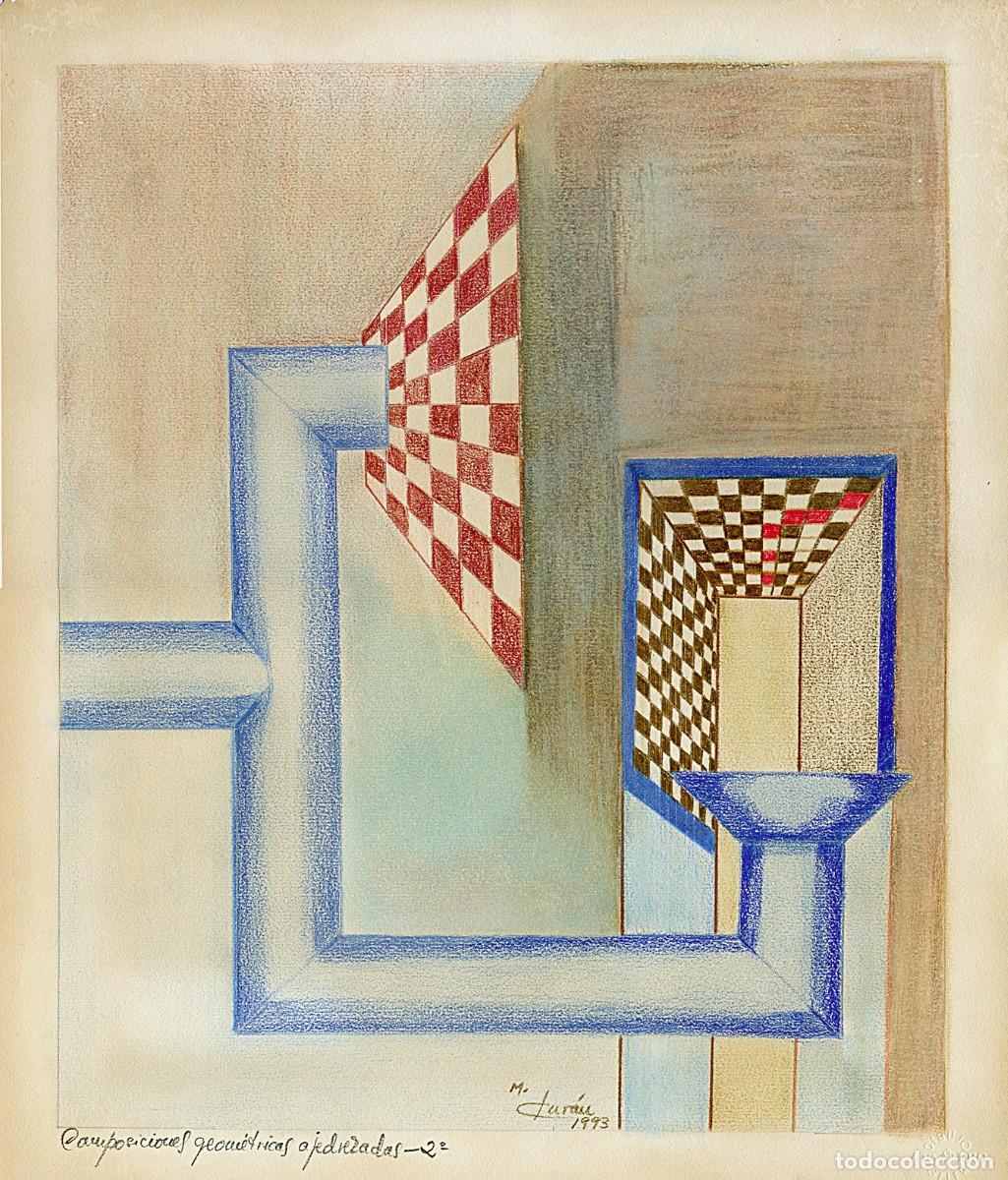 Arte: Composiciones geom&eacute;tricas ajedrezadas - 2&ordm; / M. Dur&aacute;n / 1993 - Foto 1
