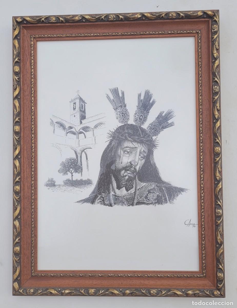 Arte: Cuadro realizado a tinta china y plumilla. Cristo de la Humildad, Carlos Ariza, original