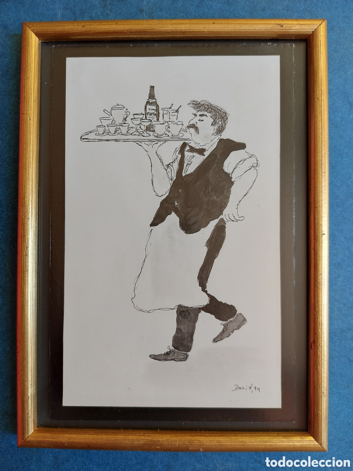 Arte: DAVID &rdquo;EL CAMARERO &rdquo; VI&Ntilde;ETA ORIGINAL - Foto 2
