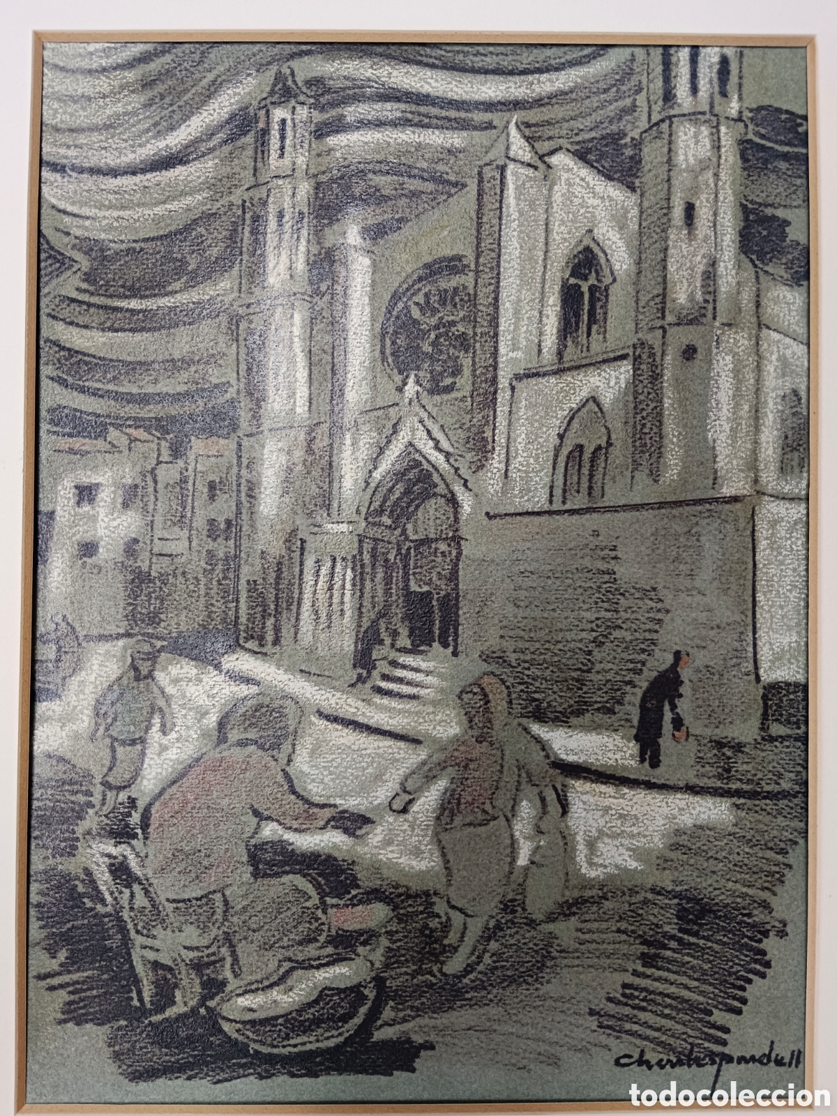 Arte: Charles PARDELL, dibujo t&eacute;cnica mixta, Tinta