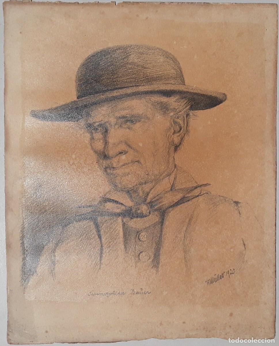 Arte: C.W. M&uuml;ller 1920 Un campesino alem&aacute;n de la Selva Negra