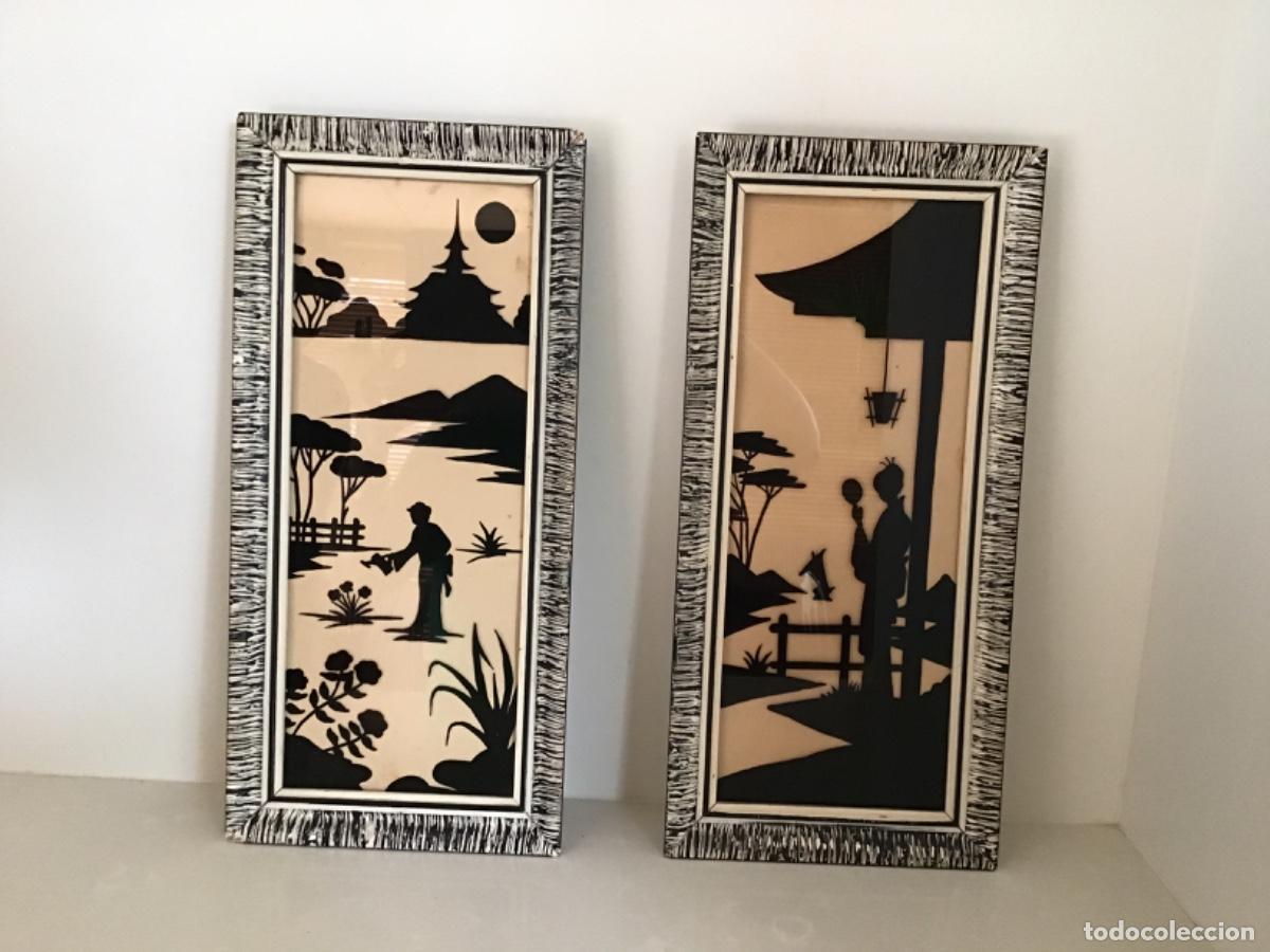 Arte: Cuadros vintage con tem&aacute;tica oriental. - Foto 1