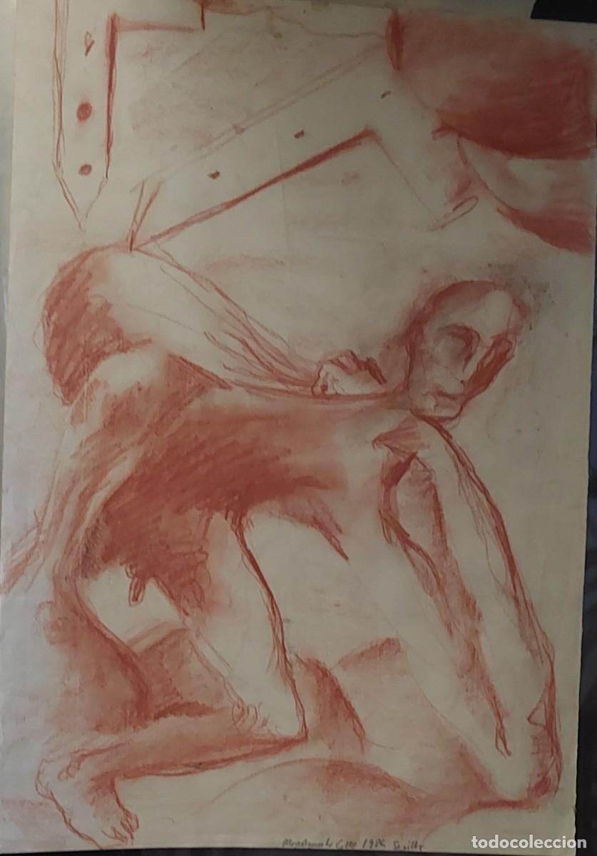 Arte: Abraham Lacalle (Almer&iacute;a 1962). Personaje Sanguina firmado y fechado 1986 Sevilla