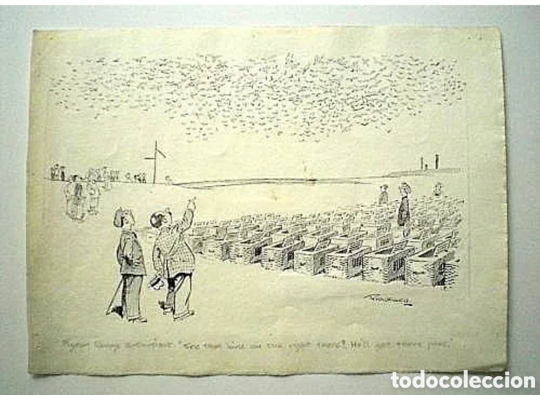 Art: Ridgewell. Ilustraci&oacute;n de Humor. Tinta sobre papel