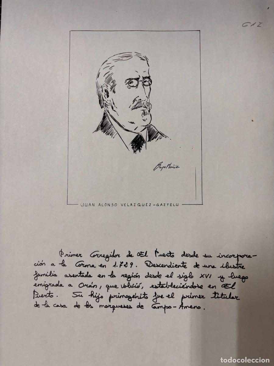 Arte: RETRATO A MANO DE J. ALONSO VELAZQUEZ-GASTELU,CORREGIDOR DEL PTO. STA. M&ordf; EN 1729. POR J. BAYO MU&Ntilde;IZ
