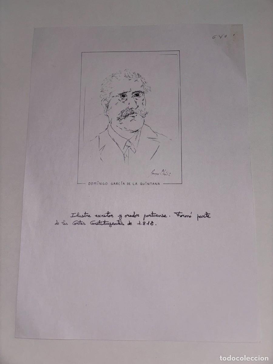 Art: RETRATO A MANO DE DOMINGO GARCIA DE LA QUINTANA, ESCRITOR PORTUENSE EN 1812, POR BAYO MU&Ntilde;IZ