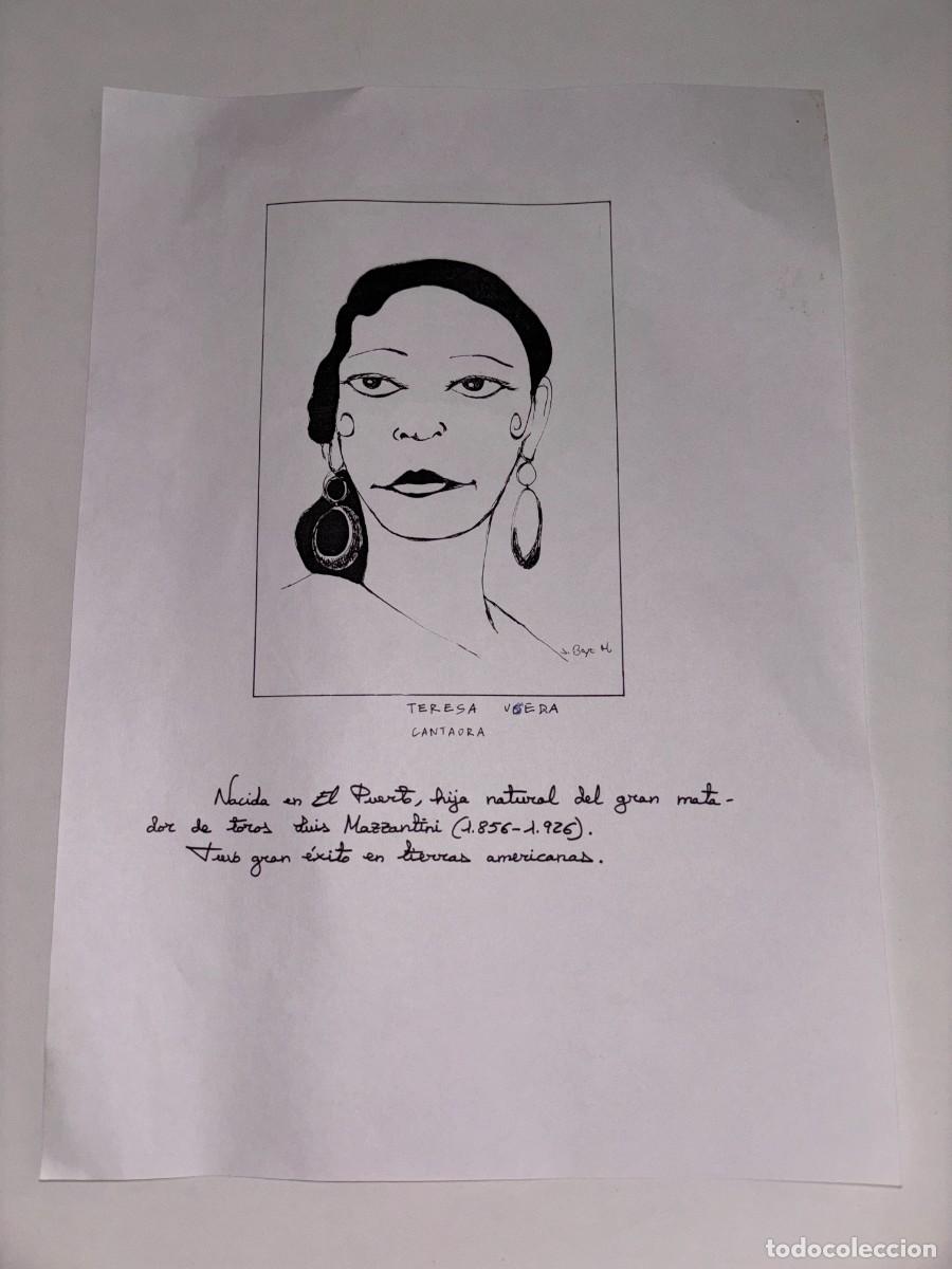 Art: RETRATO A MANO DE TERESA USERA, CANTORA PORTUENSE, POR BAYO MU&Ntilde;IZ