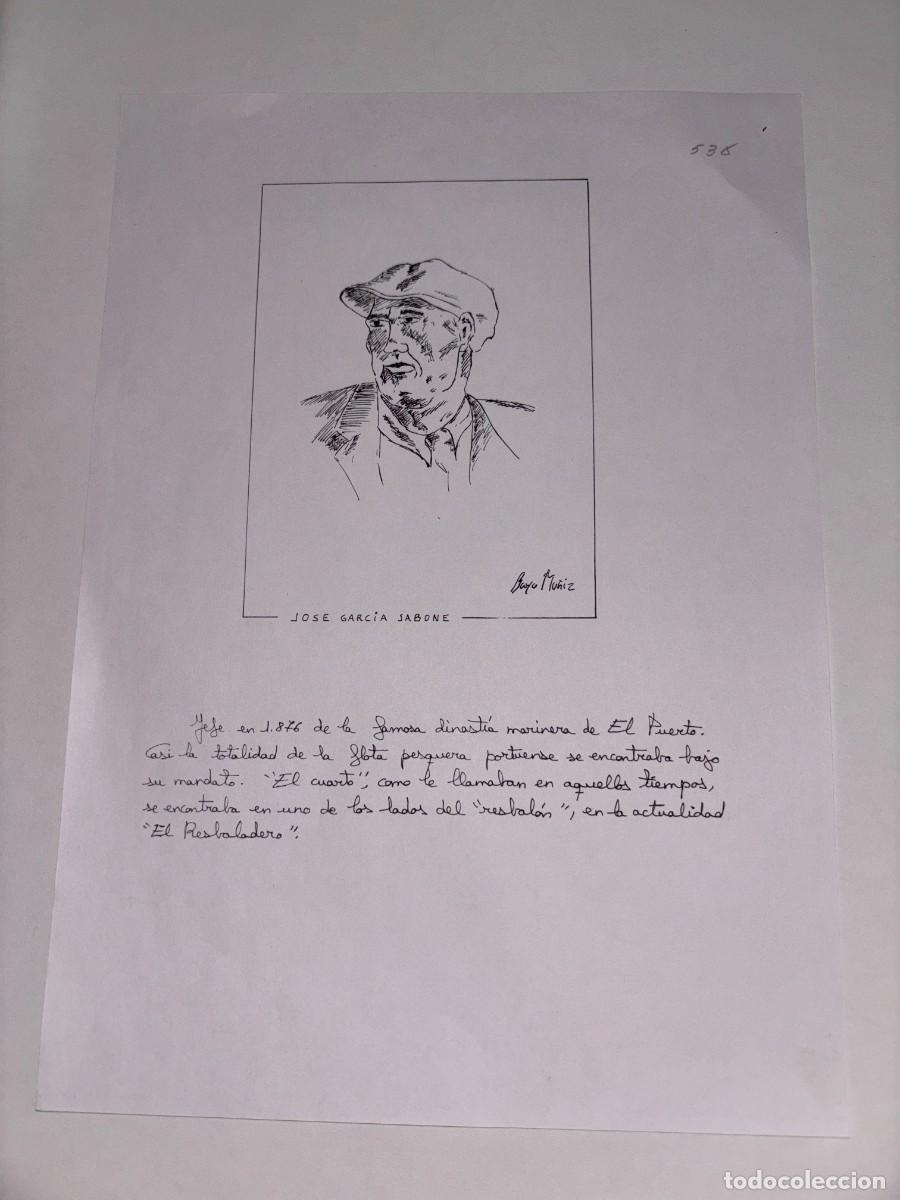 Art: RETRATO A MANO DE J. GARCIA SABONE, JEFE FAMOSA DINASTIA MARINERA DEL PUERTO EN 1876, POR BAYO MU&Ntilde;IZ