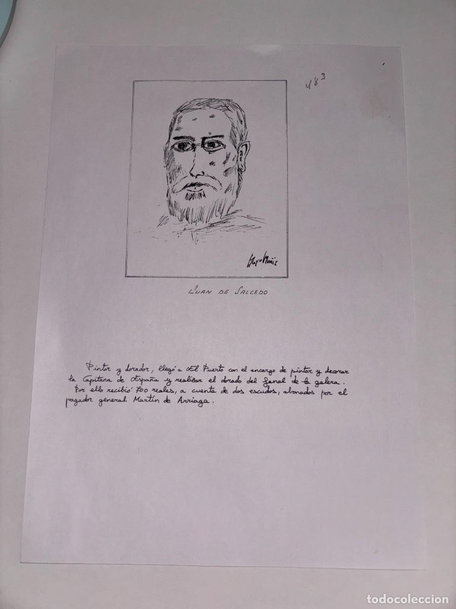 Art: RETRATO A MANO DE JUAN DE SALCEDO, PINTOR Y DORADOR DEL PTO. STA. MARIA, POR BAYO MU&Ntilde;IZ