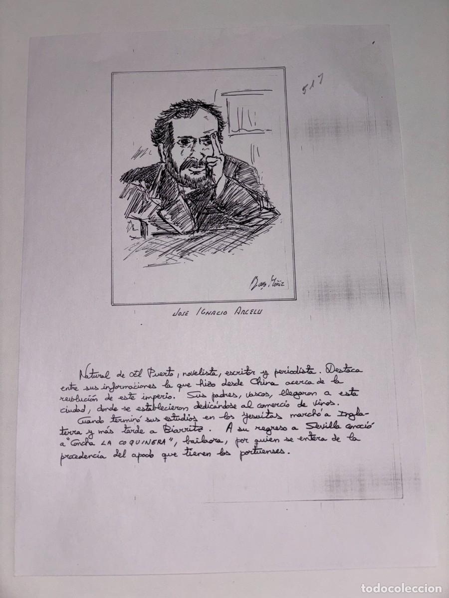 Art: RETRATO A MANO DE JOSE IGNACIO ANCELU, NOVELISTA, ESCRITOR Y PERIODISTA PORTUENSE, POR BAYO MU&Ntilde;IZ