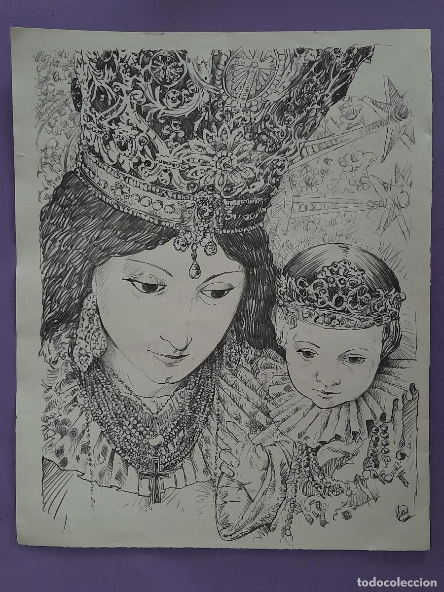Kunst: DIBUJO VIRGEN DE LOS DESAMPARADOS PATRONA DE VALENCIA