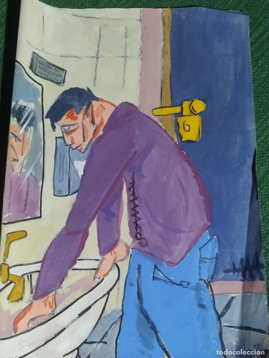 Art: Pedro Sardi&ntilde;a - Vigo ...1&deg; obra original .Pop Art.. in&eacute;dito de 1984 .firmado 25.x 36,5 cm