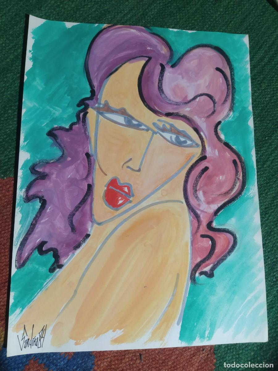 Art: Pedro Sardi&ntilde;a - Vigo ...1&deg; obra original .Pop Art.. in&eacute;dito de 1984 .firmado 23.x 31,5 cm