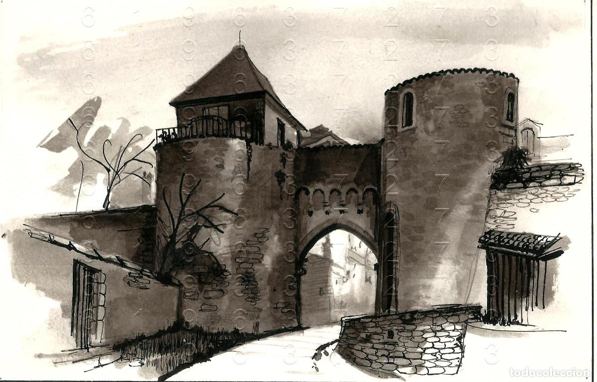 Art: PORTE BERGUERE DU DORAT DIBUJO T&Eacute;CNICA MIXTA 26X20 (LA HOJA) LM22
