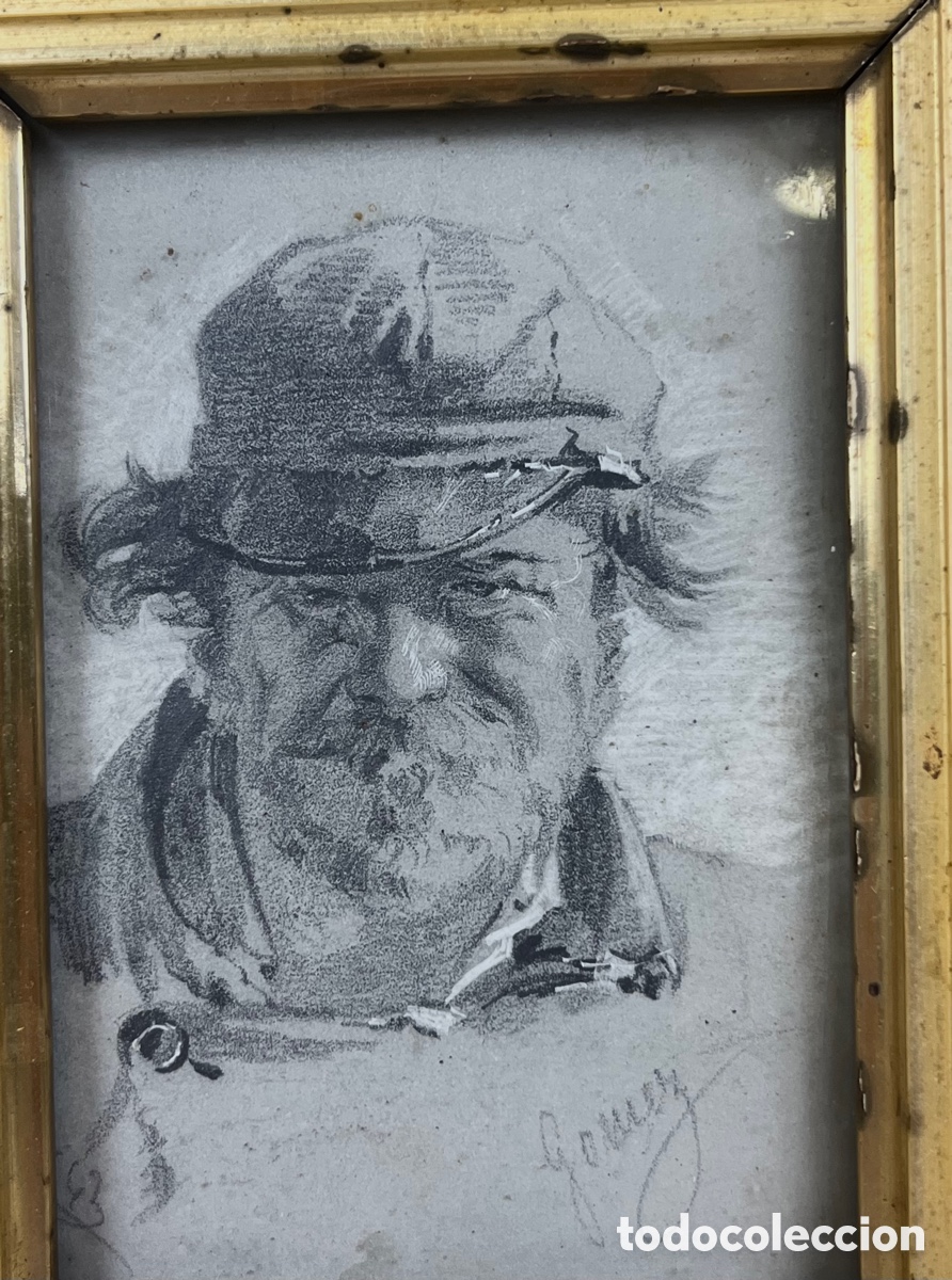 Art: SIM&Oacute; GOMEZ POLO (1845-1880) DIBUJO A L&Aacute;PIZ - SIGLO XIX - EXCELENTE OBRA