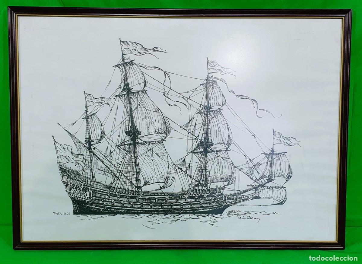 Arte: Cuadro enmarcado de un gale&oacute;n - Foto 1