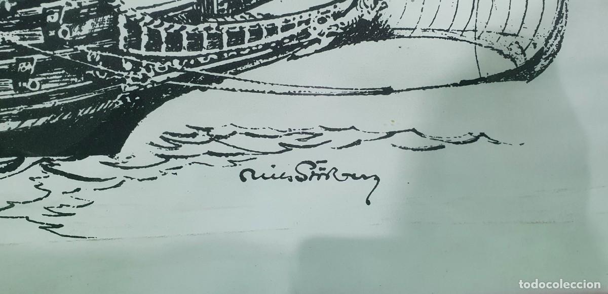 Arte: Cuadro enmarcado de un gale&oacute;n - Foto 2