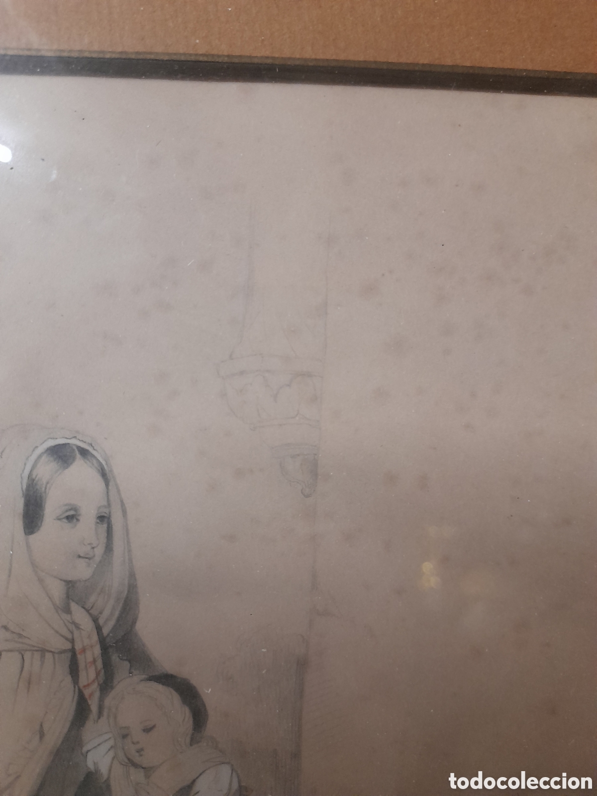 Arte: Cuadro a l&aacute;piz firmado 1843 - Foto 11