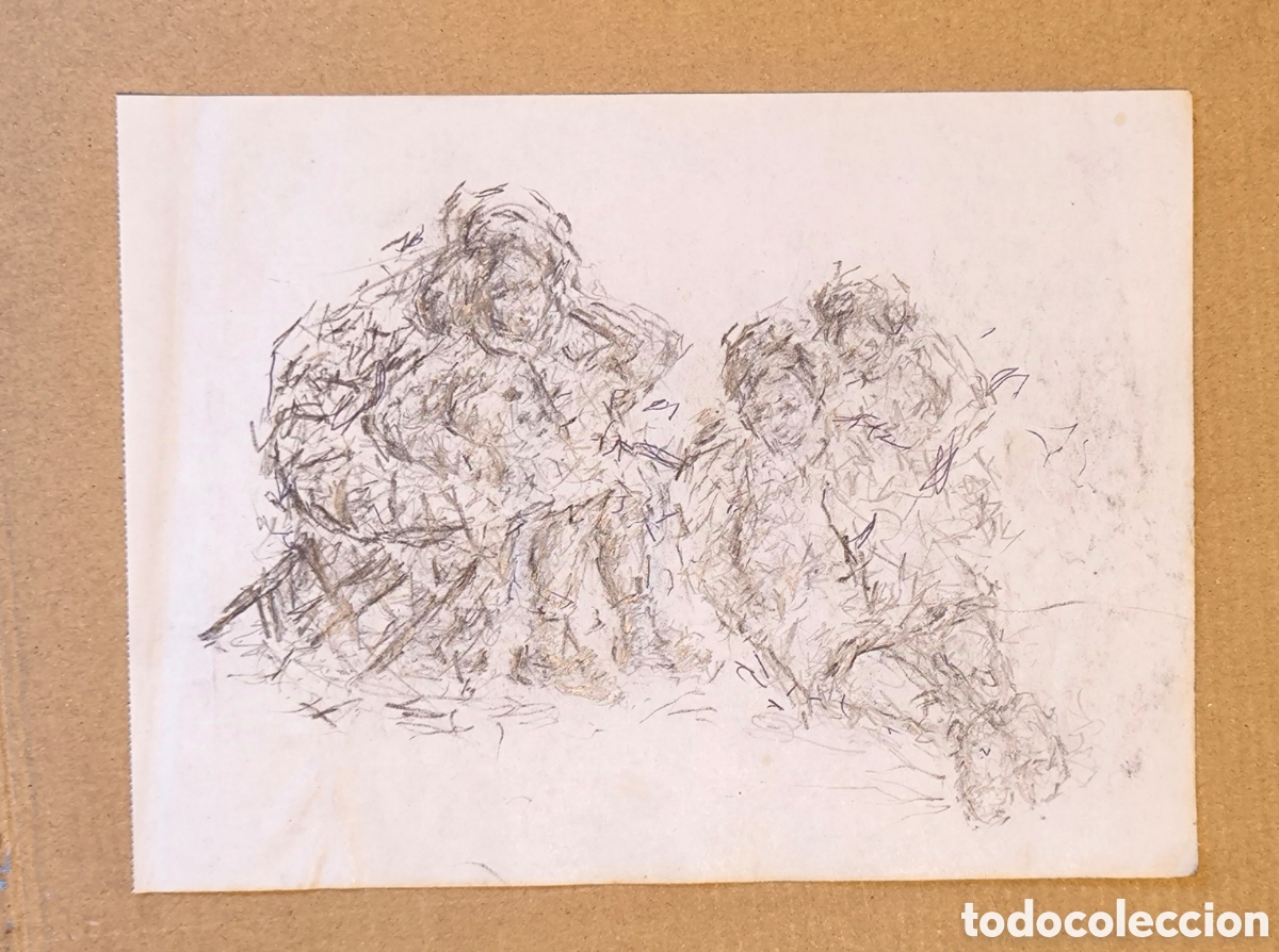 Arte: Familia compartiendo momentos en el sal&oacute;n ( apunte ) expresionismo