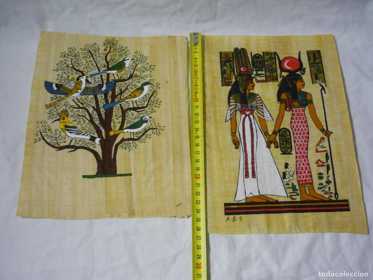 Arte: 4 dibujos sobre papiro Egipto - Foto 4