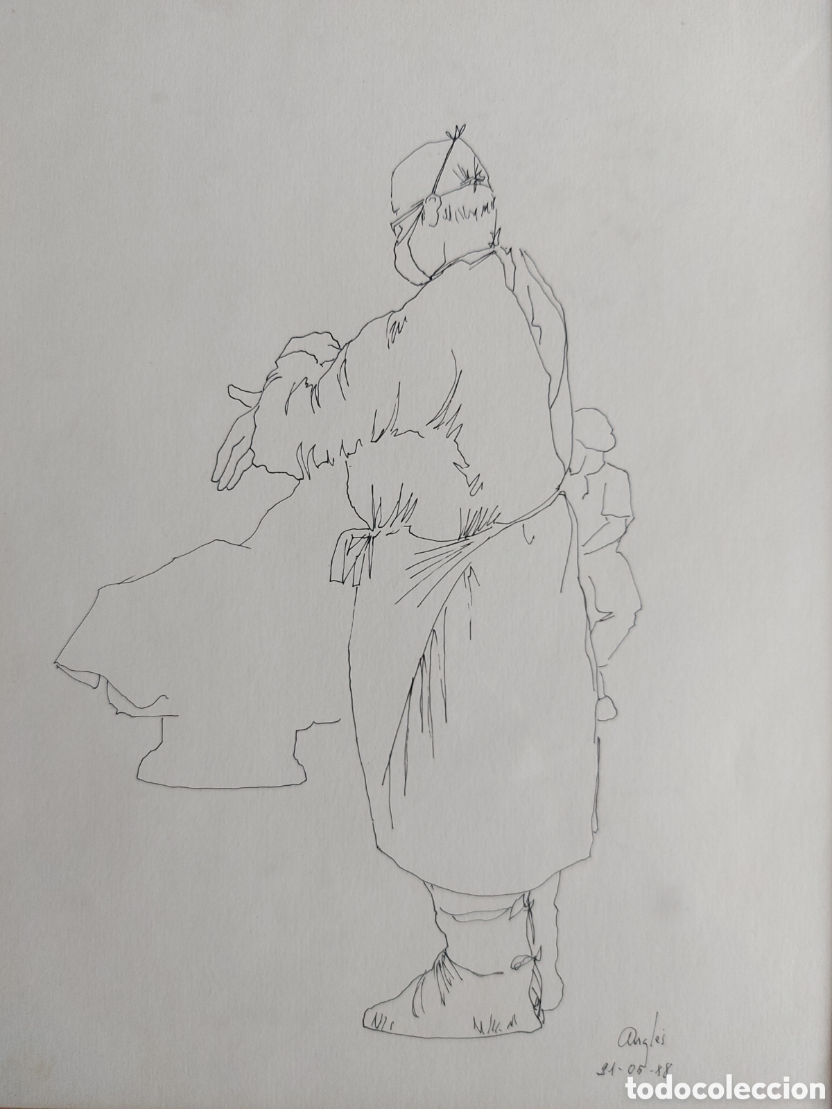 Arte: FRANCESC ANGL&Eacute;S &rdquo;EL CIRUJANO EN EL QUIROFANO&rdquo; 1988 - Foto 3