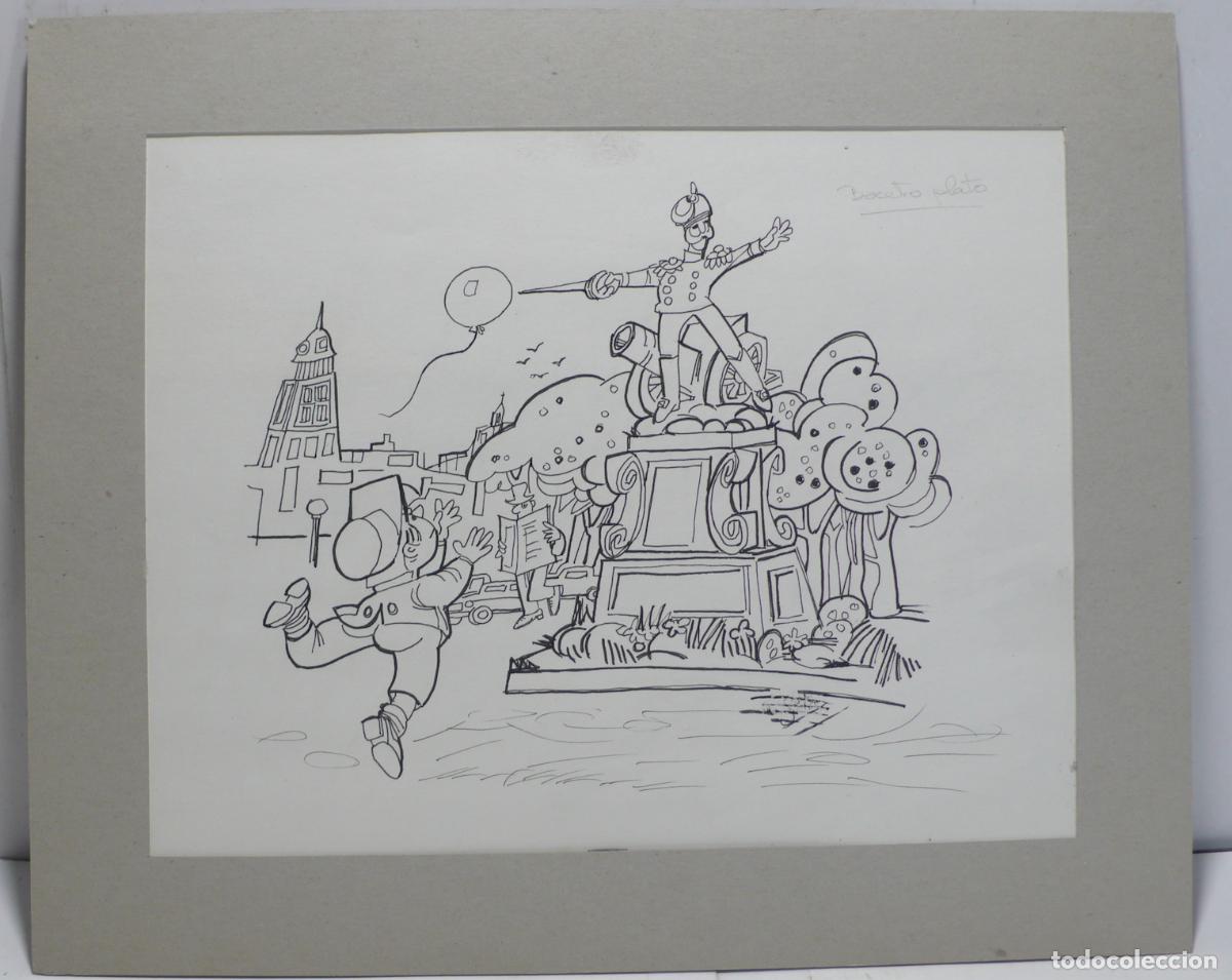Arte: DIBUJO ORIGINAL TINTA - Foto 1