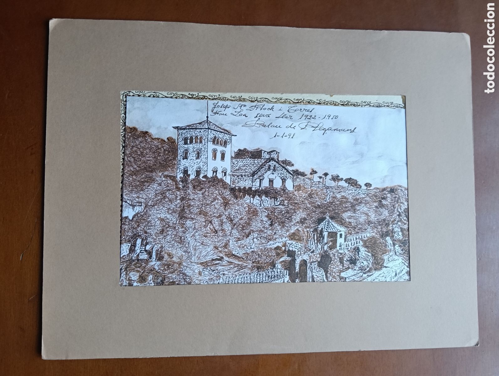 Art: Palau de Plegamans 1950 Dibujo de la artista &Aacute;ngela Sancho en los primeros a&ntilde;os, (del 90 al