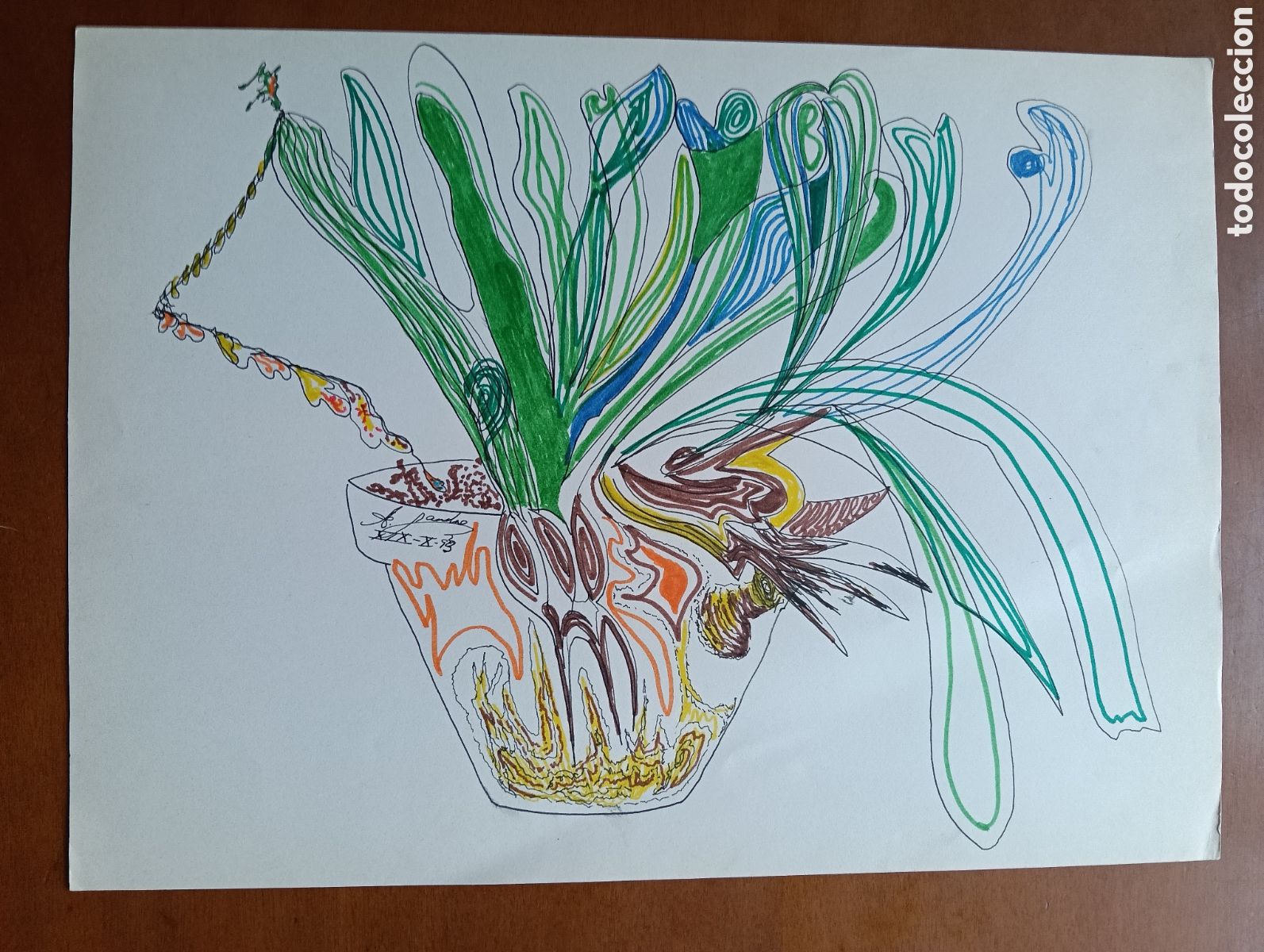 Art: Dibujo de la artista &Aacute;ngela Sancho en los primeros a&ntilde;os, (del 90 al 96), dibujos, bocetos, a