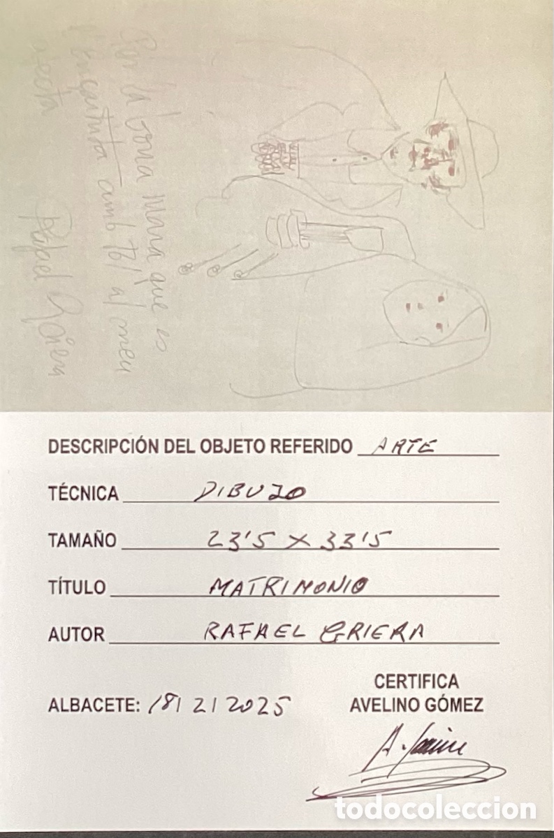 Arte: &ldquo; MATRIMONIO &ldquo; DE RAFAEL GRIERA - Foto 2
